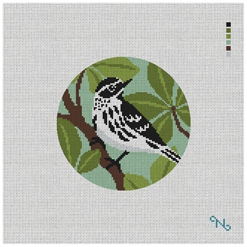 Black and White Warbler Needlepoint Ornament Kit
