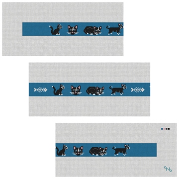 Black Cat Needlepoint Belt Kit