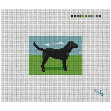 Black Lab Needlepoint Card Wallet Kit