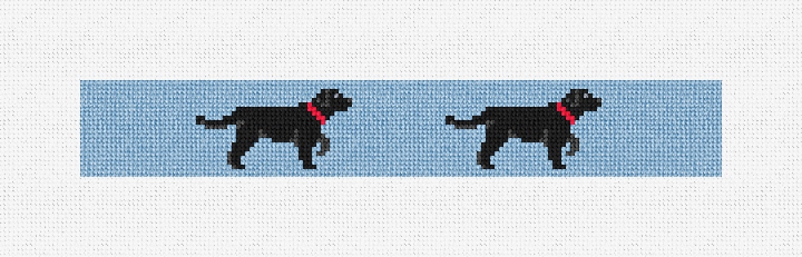 Black Lab Needlepoint Key Fob Kit
