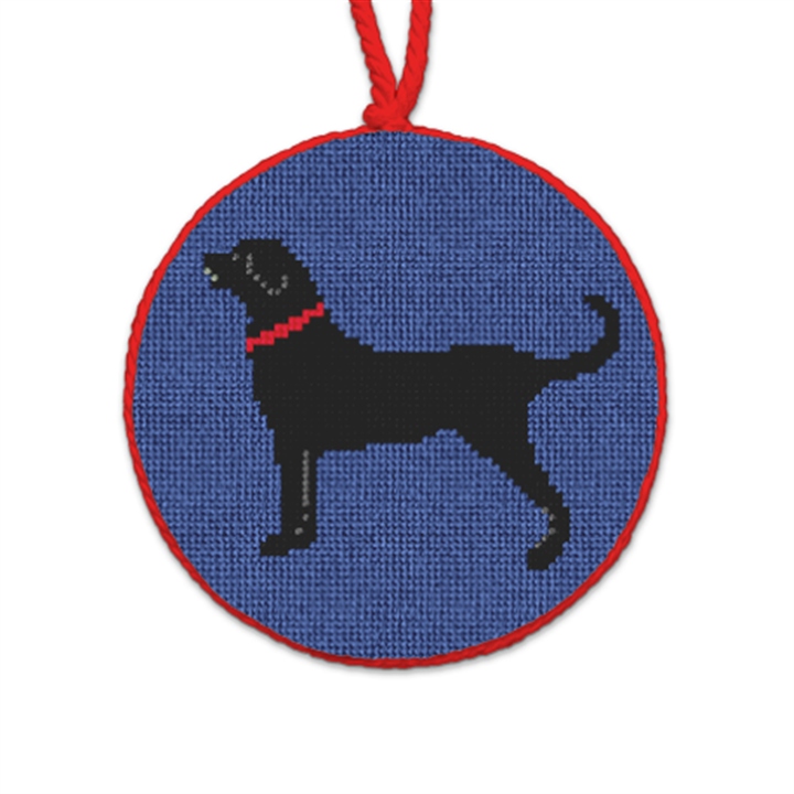 Black Lab Needlepoint Ornament 