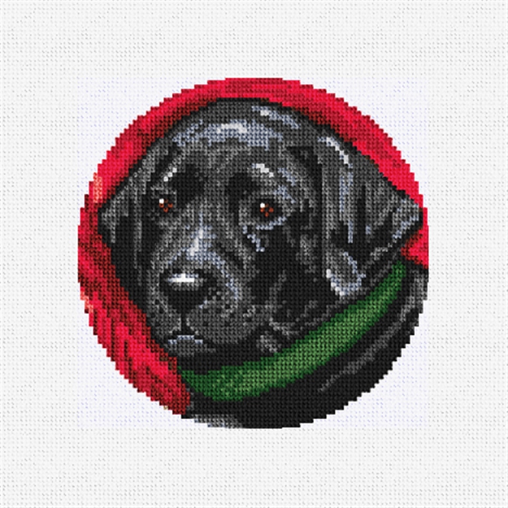 Black Lab Paws Needlepoint Ornament Kit