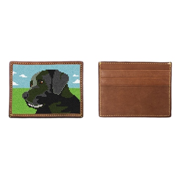 Black Lab Portrait Needlepoint Card Wallet