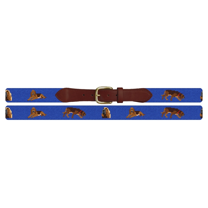 Bloodhound Needlepoint Belt