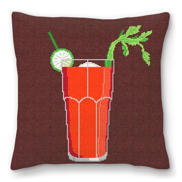 Bloody Mary Needlepoint Pillow