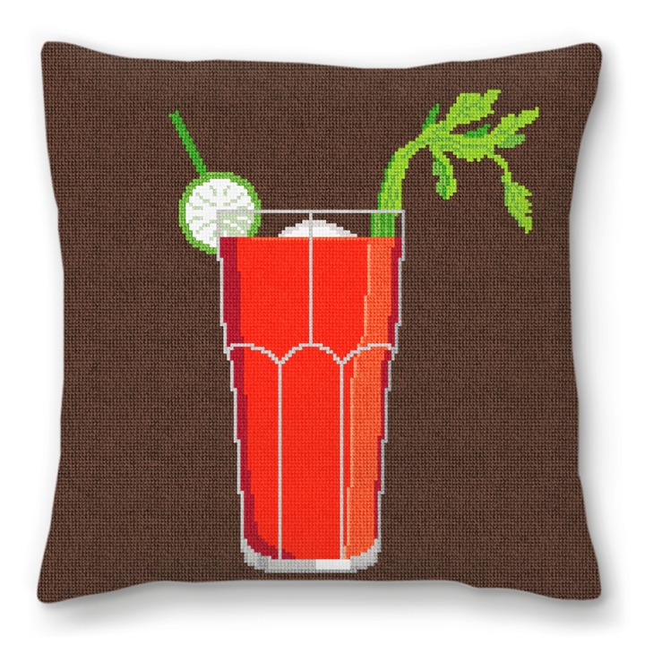 Bloody Mary Needlepoint Pillow
