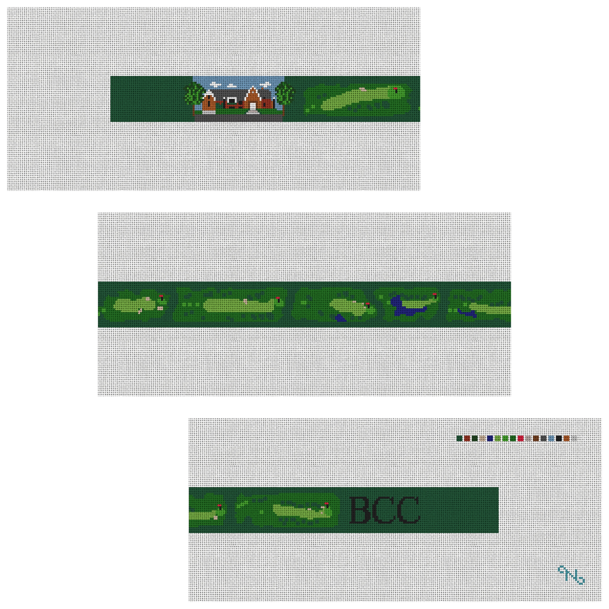 Bloomington Golf Course Needlepoint Belt Kit