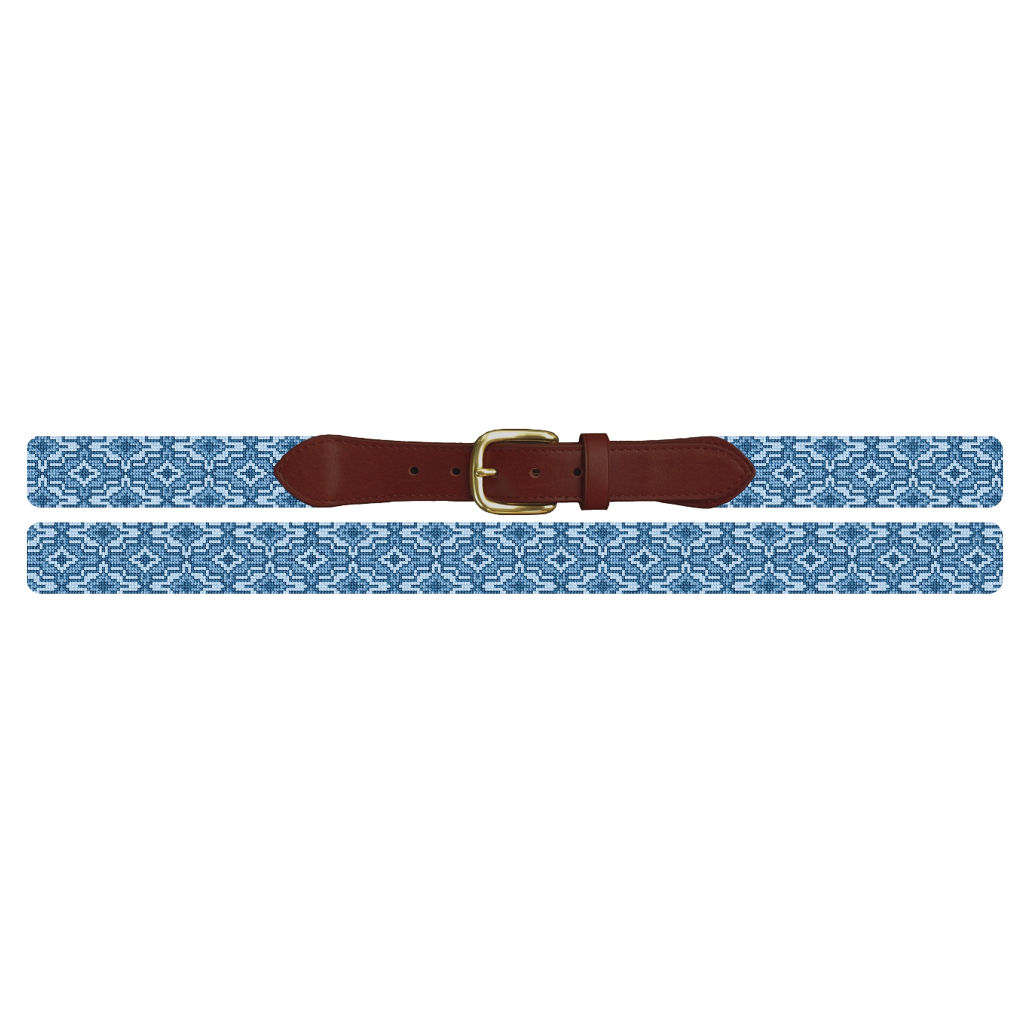 Blue Ares Needlepoint Belt