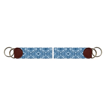 Blue Ares Needlepoint Key Fob