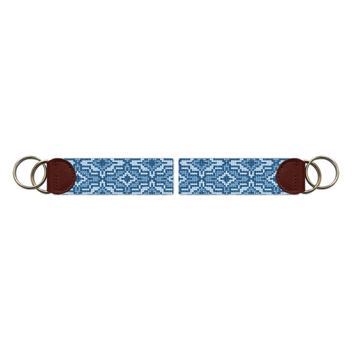 Blue Ares Needlepoint Key Fob