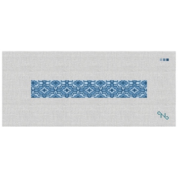 Blue Ares Needlepoint Key Fob Kit Stitched Preview