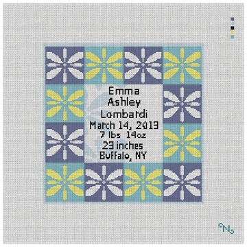 Blue Coventry Needlepoint Baby Pillow Kit
