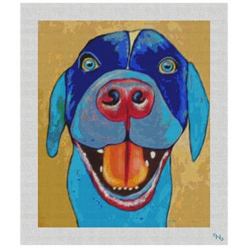 Blue Dog Needlepoint Kit