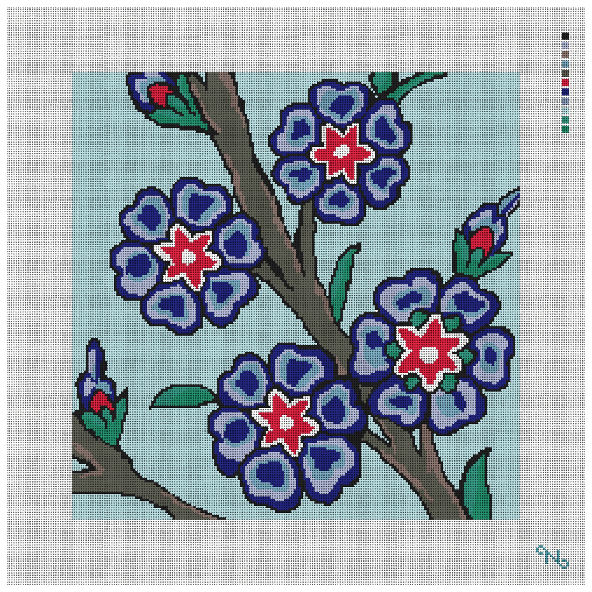 Blue Marmaris Needlepoint Kit