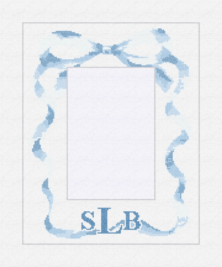 Blue Ribbon Picture Frame Needlepoint Kit