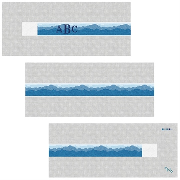 Blue Ridge Mountains Needlepoint Belt Kit Stitched Preview