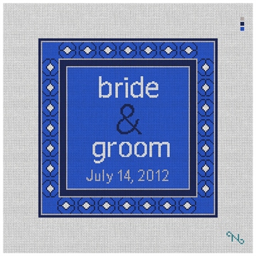 Blue Spice Timeless Wedding Needlepoint Kit
