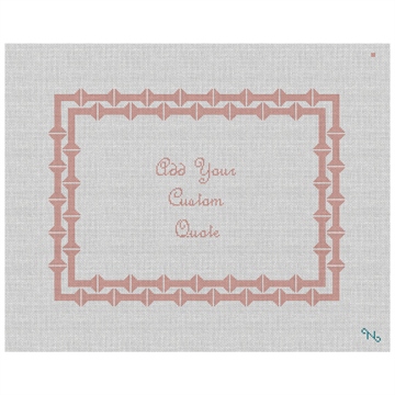 Blush Bamboo Personal Needlepoint Pillow Kit