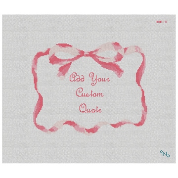 Blush Ribbon Personal Needlepoint Pillow Kit