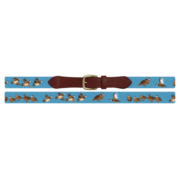 Bobwhite Quail Needlepoint Belt 