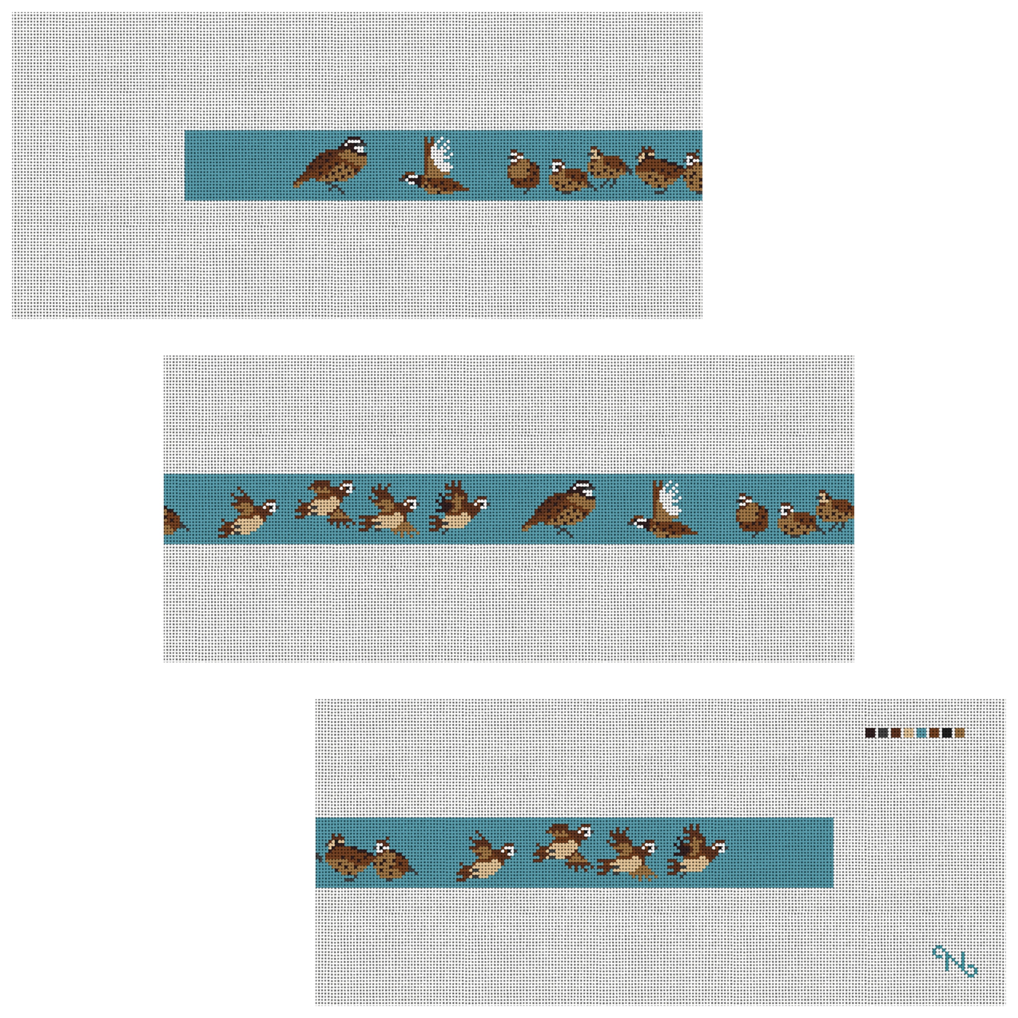 Bobwhite Quail Needlepoint Belt Kit