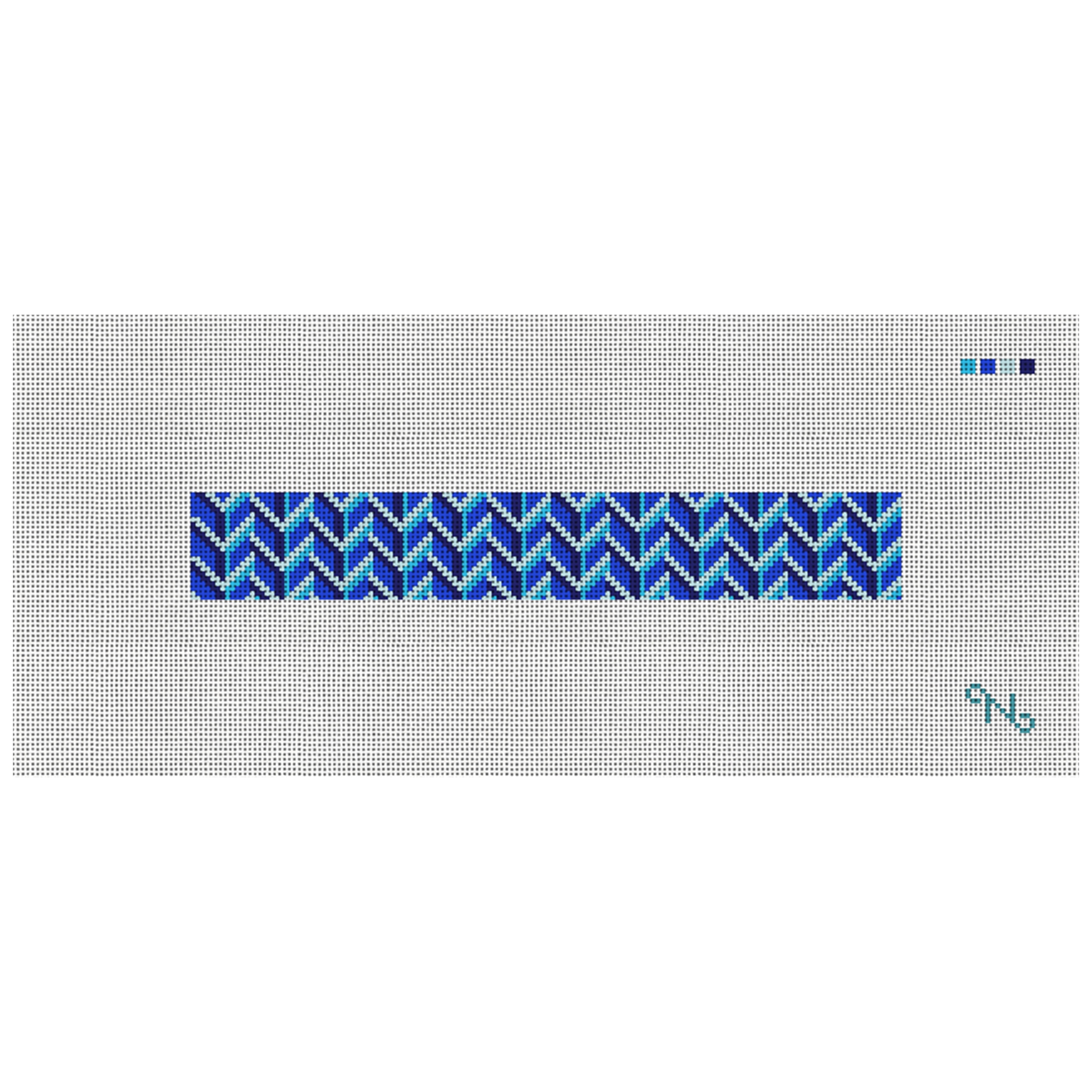 Bold Blues Needlepoint Key Fob Kit