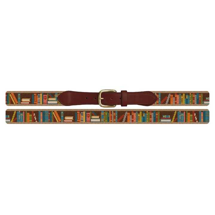 Bookshelf Needlepoint Belt