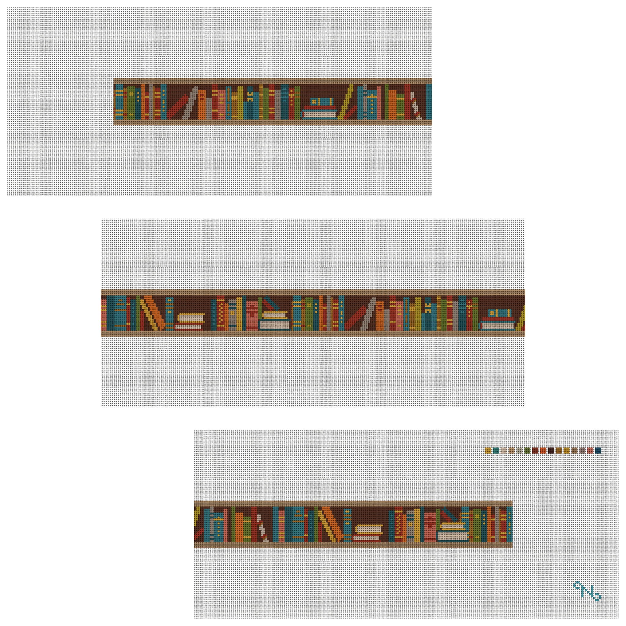 Bookshelf Needlepoint Belt Kit