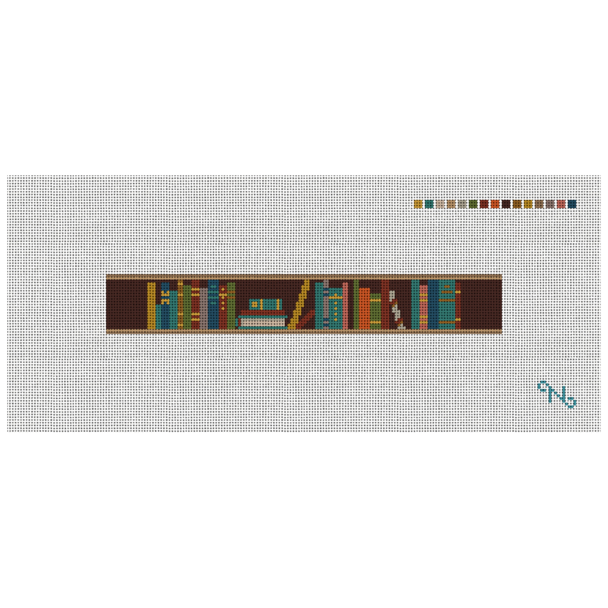 Bookshelf Needlepoint Key Fob Kit