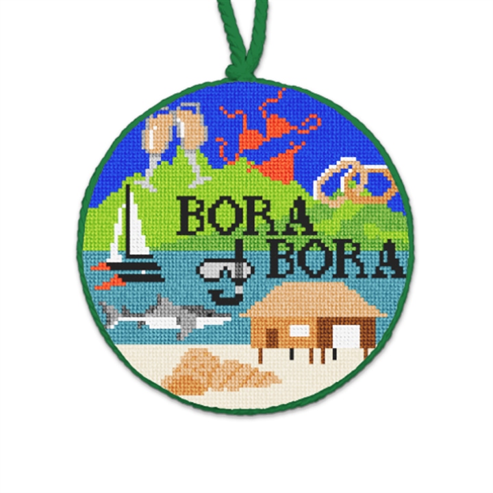 Bora Bora Needlepoint Ornament