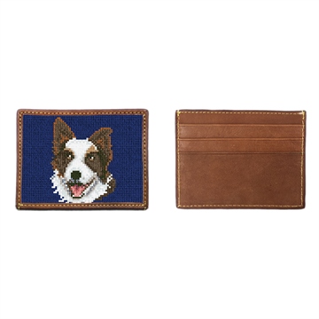 Border Collie Needlepoint Card Wallet