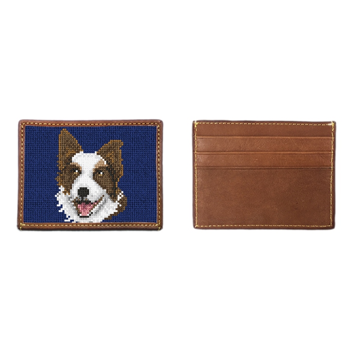 Border Collie Needlepoint Card Wallet