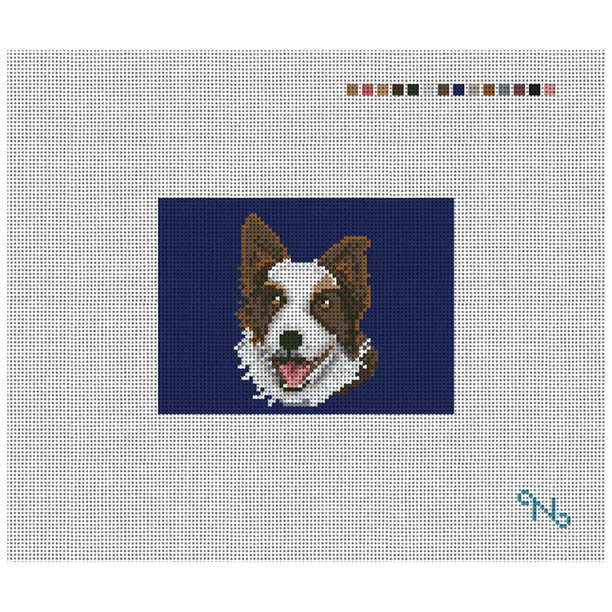 Border Collie Needlepoint Card Wallet Kit
