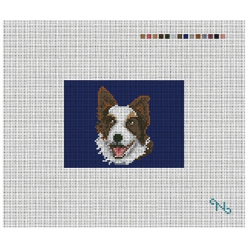Border Collie Needlepoint Card Wallet Kit