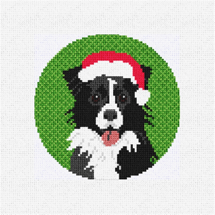 Border Collie Needlepoint Ornament Kit