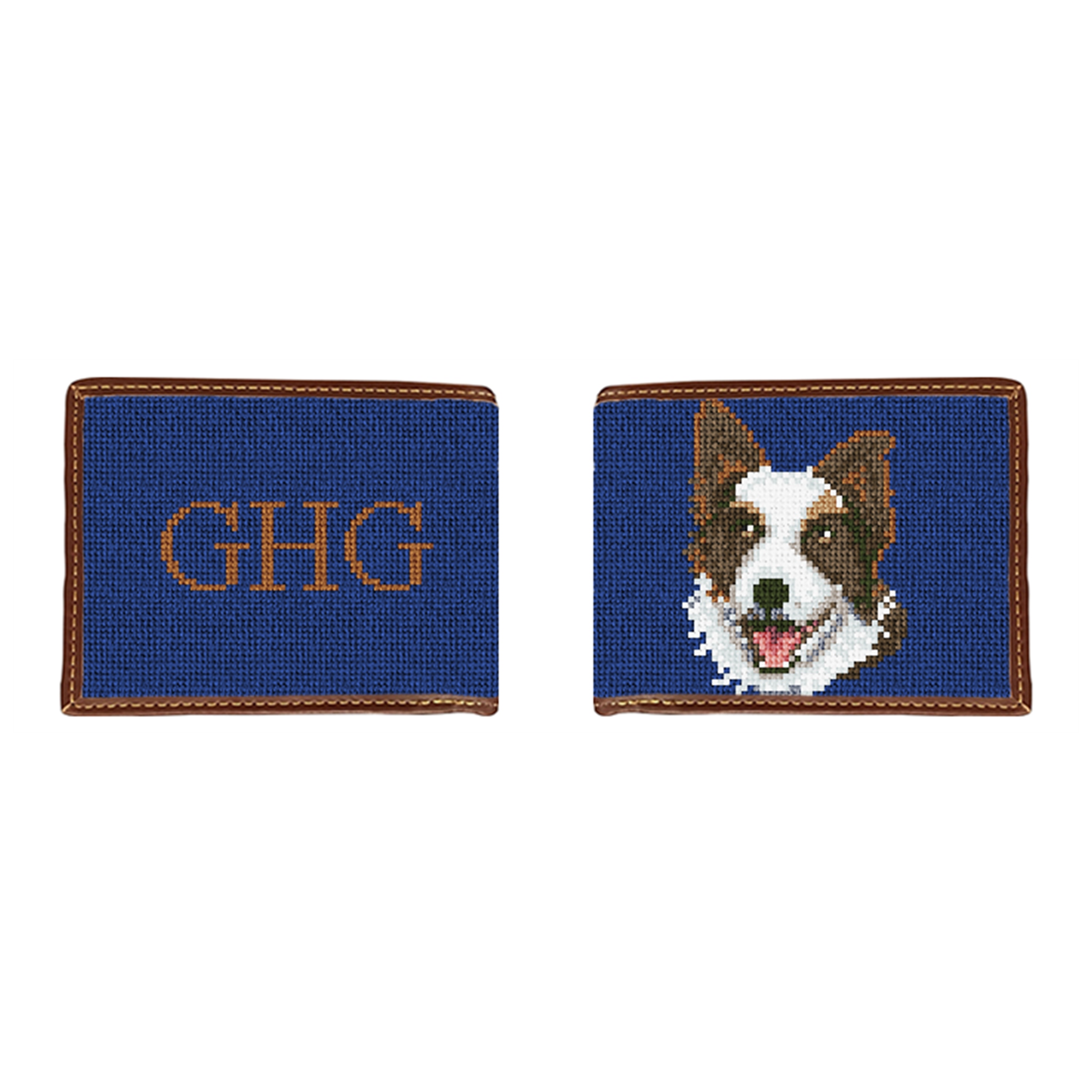 Border Collie Needlepoint Wallet
