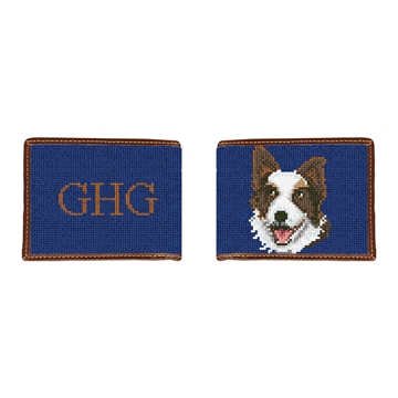 Border Collie Needlepoint Wallet