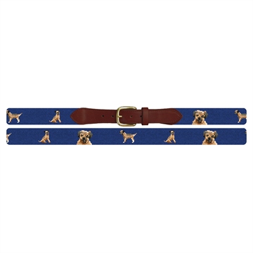 Border Terrier Needlepoint Belt 