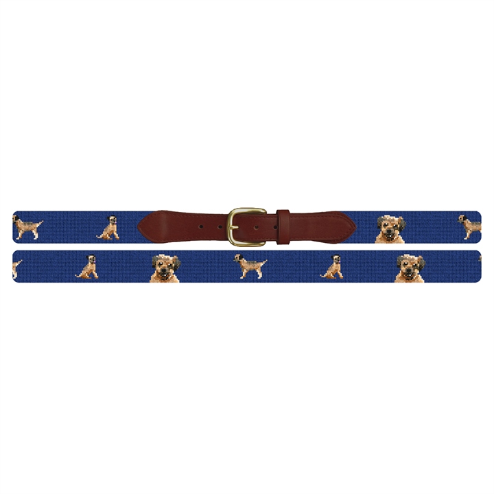 Border Terrier Needlepoint Belt 