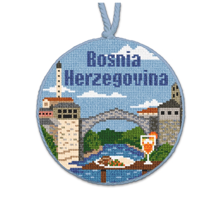 Bosnia Needlepoint Ornament