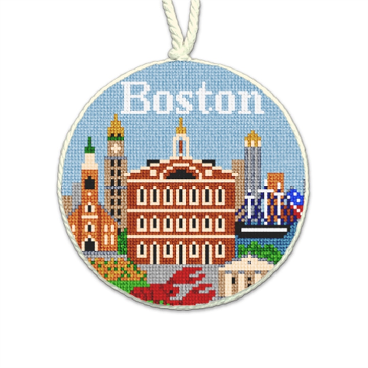 Boston Needlepoint Ornament