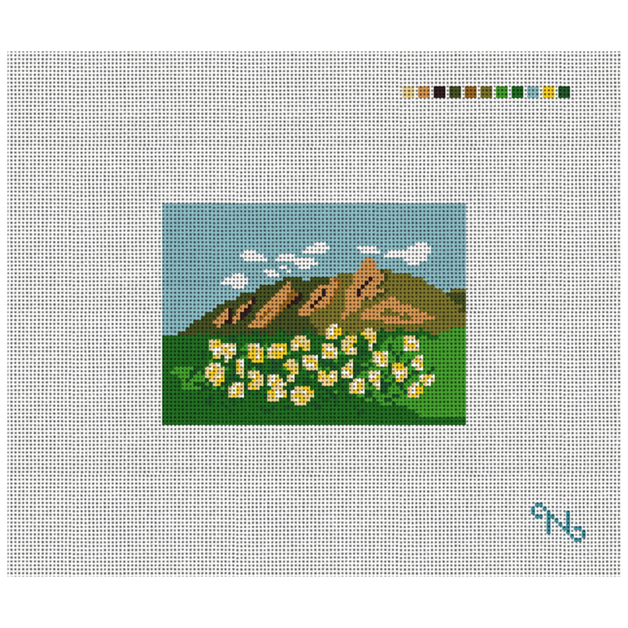 Boulder Flat Irons Needlepoint Card Wallet Kit