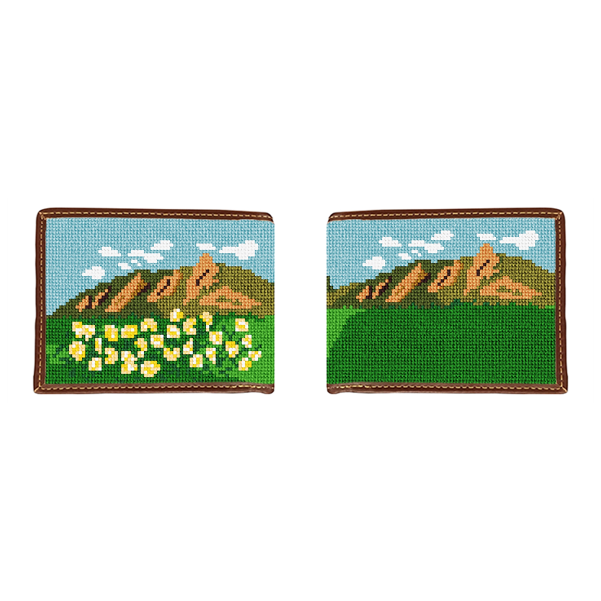 Boulder Flatirons Needlepoint Wallet