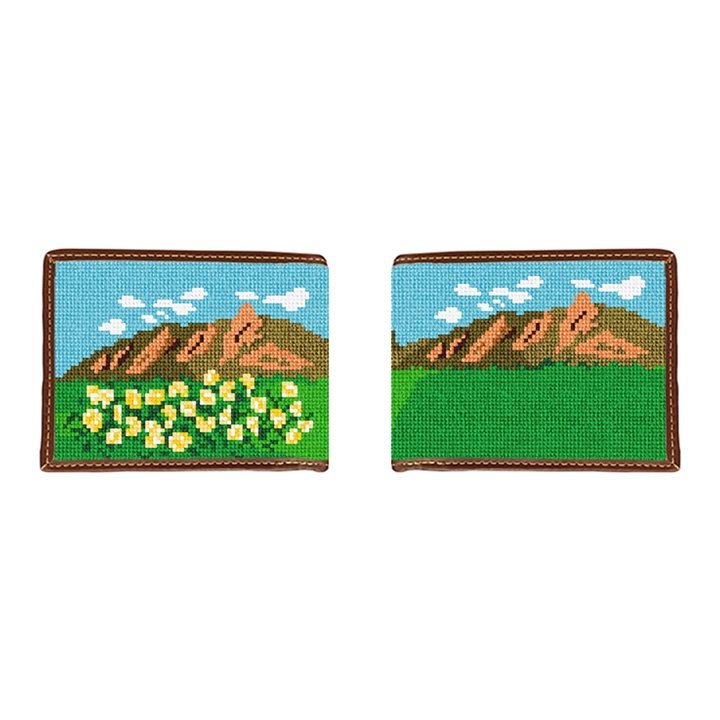 Boulder Flatirons Needlepoint Wallet