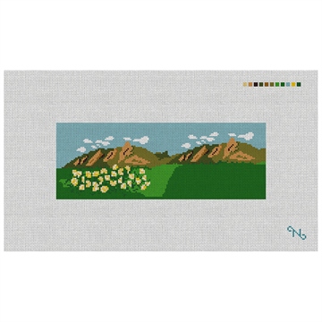 Boulder Flatirons Needlepoint Wallet Kit