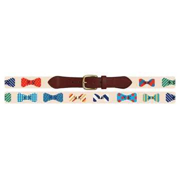 Bow Tie Needlepoint Belt