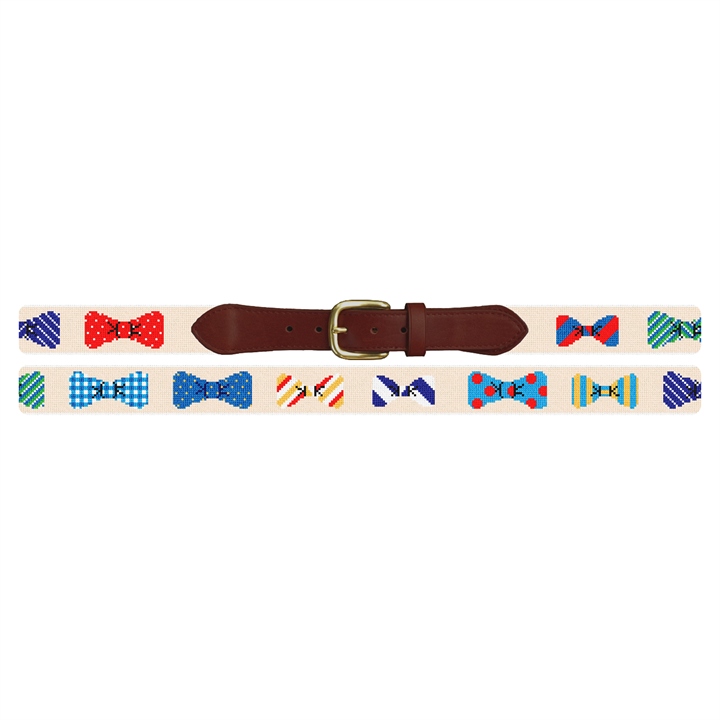 Bow Tie Needlepoint Belt