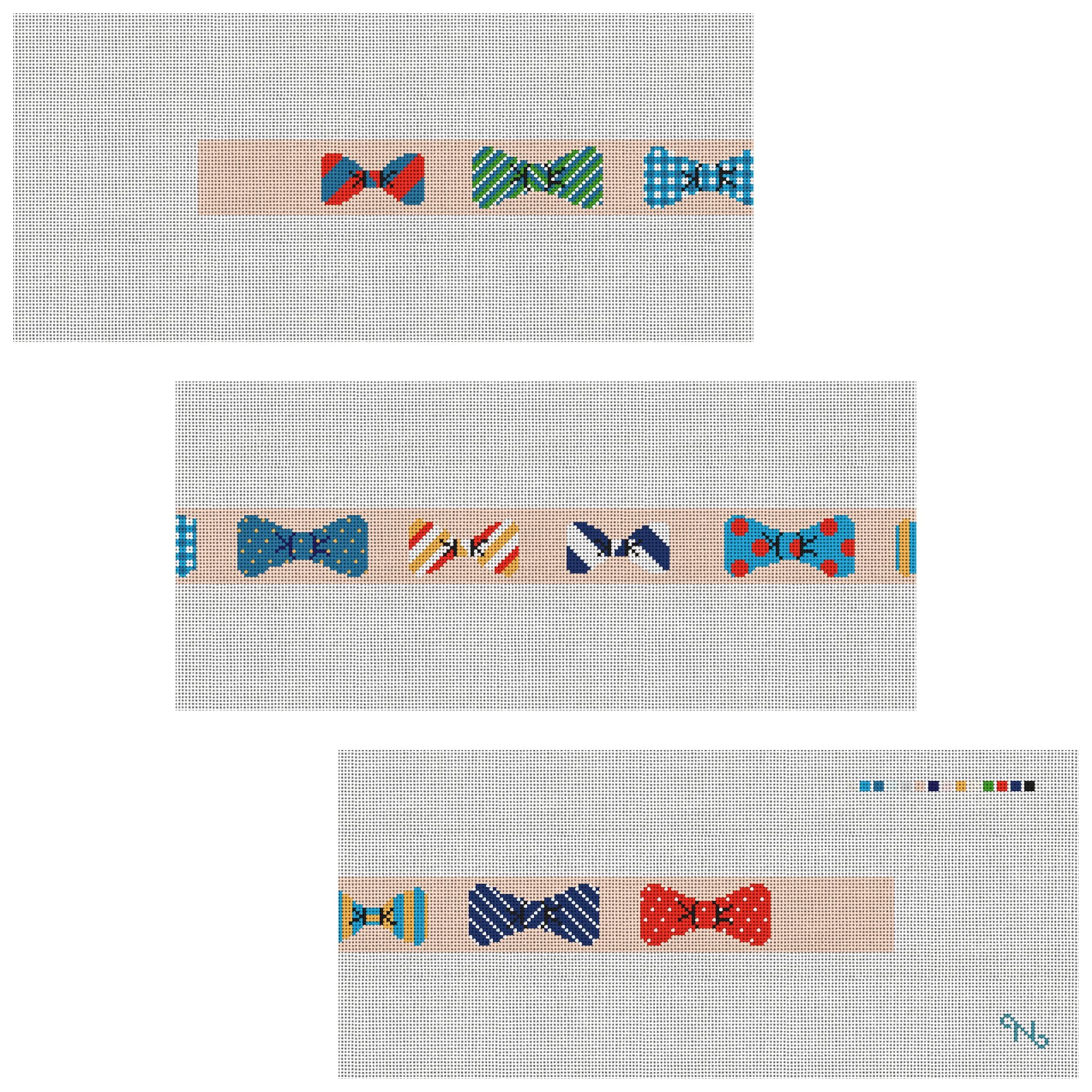 Bow Ties Belt Needlepoint Kit