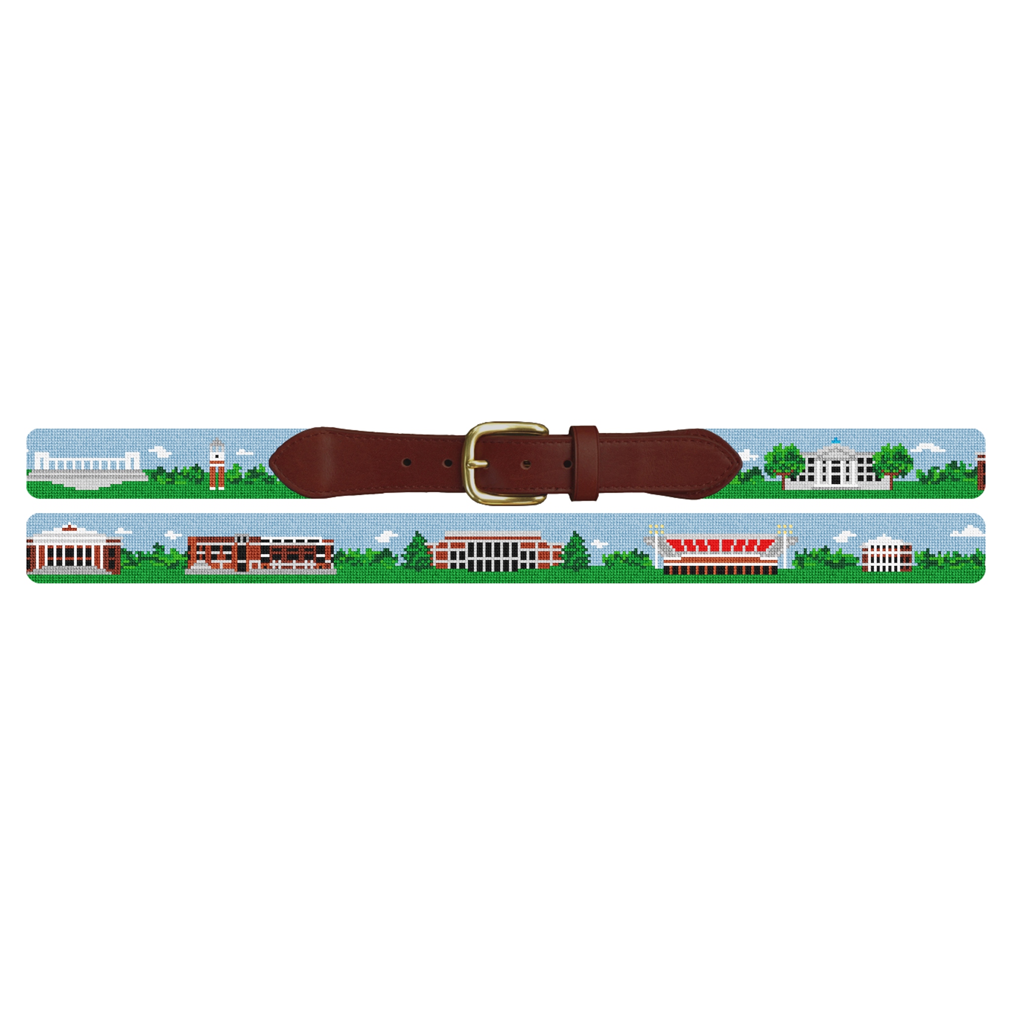 Bowling Green Kentucky Landscape Needlepoint Belt
