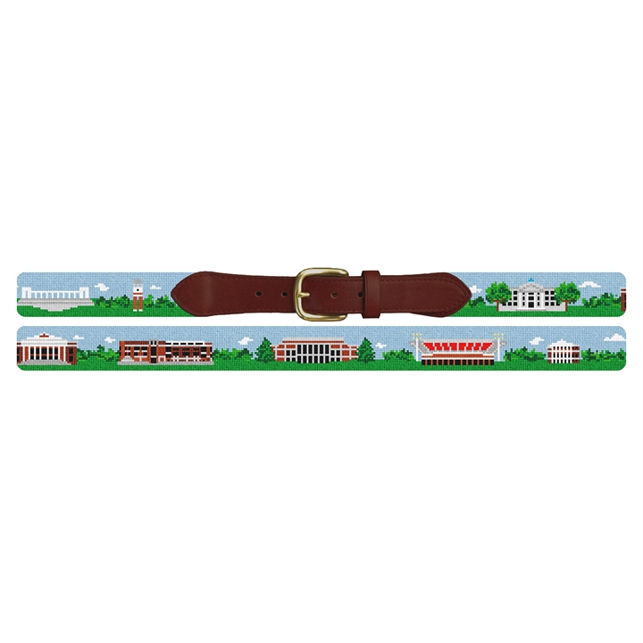 Bowling Green Kentucky Landscape Needlepoint Belt 